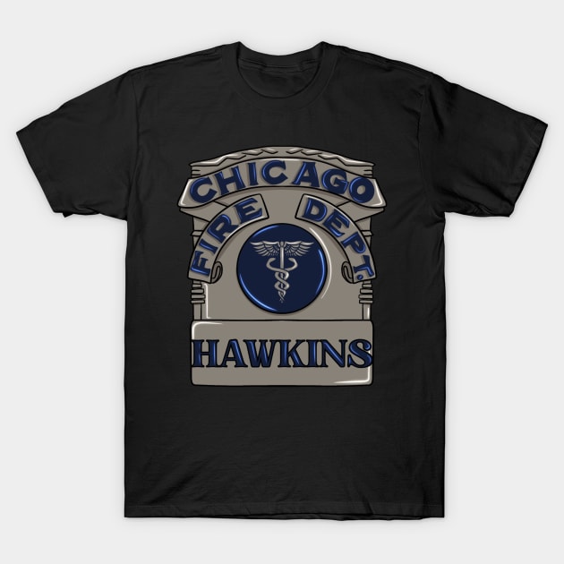 Evan Hawkins | Chicago Fire Badge T-Shirt by icantdrawfaces